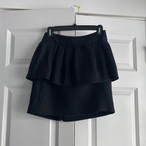 Milly Black Wool Skirt